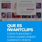 Que es iWantClips, cómo funciona y cómo ganar dinero subiendo videos