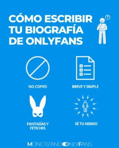 BIOGRAFÍA para ONLYFANS ejemplos e ideas para tu descripción
