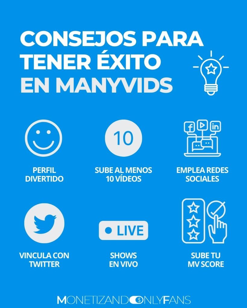 Consejos para ganar dinero en ManyVids