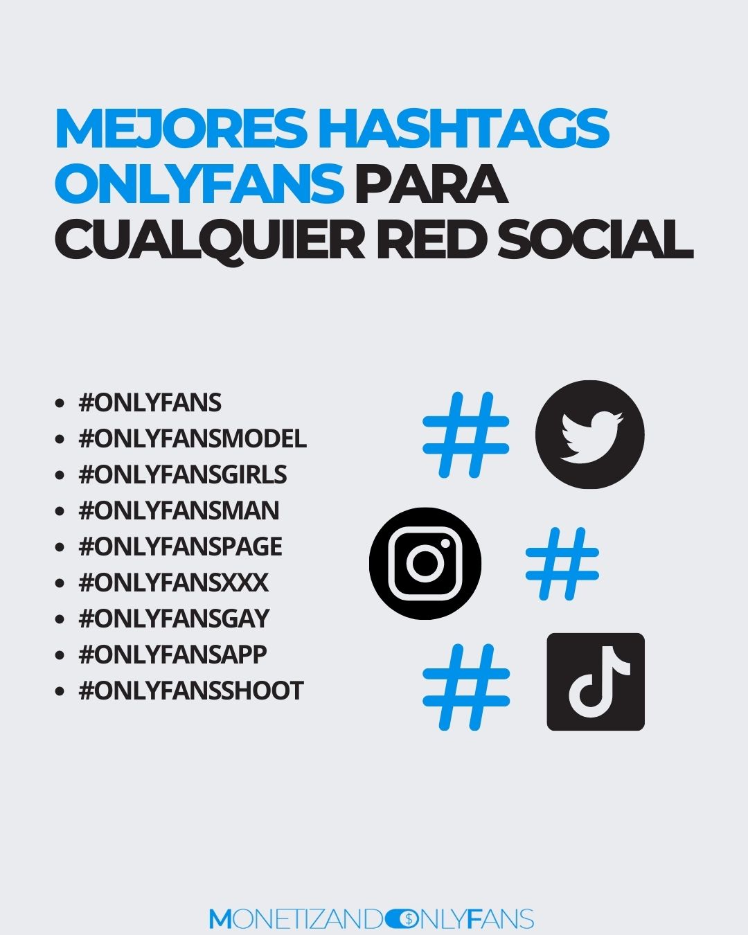 Hashtags OnlyFans en Twitter, Instagram, TikTok…