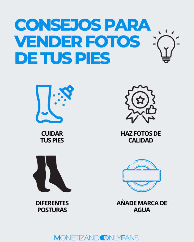 Consejos para tener éxito al vender fotos de tus pies