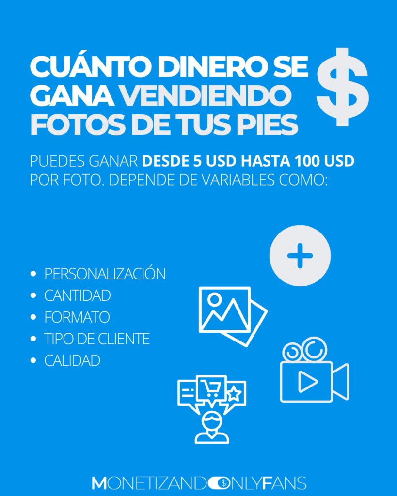 Cuánto dinero puedes ganar vendiendo fotos de tus pies