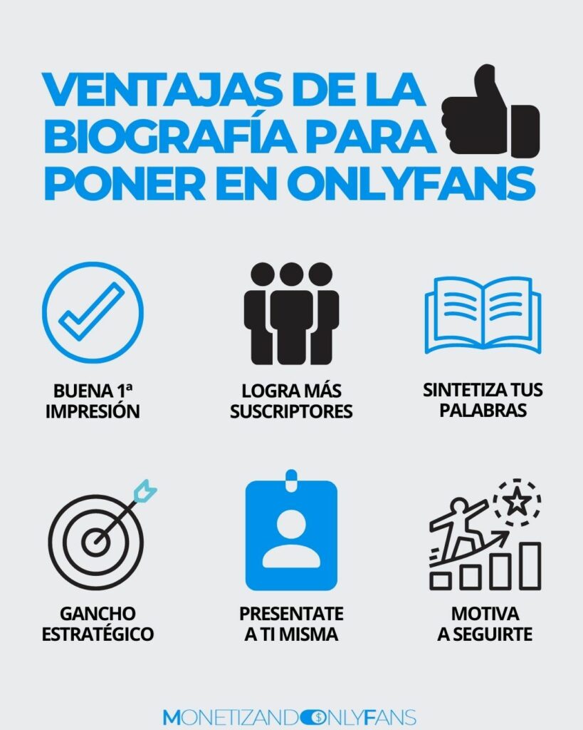 VENTAJAS DE LA biografía PARA poner en onlyfans