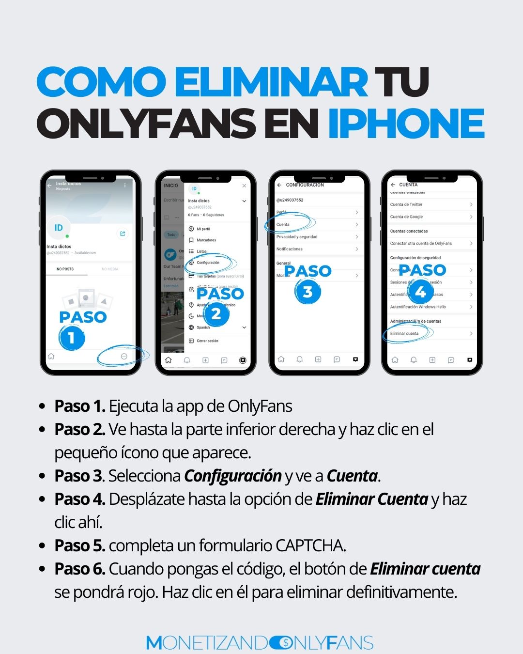 Cómo ELIMINAR mi CUENTA de ONLYFANS | Android o iOS
