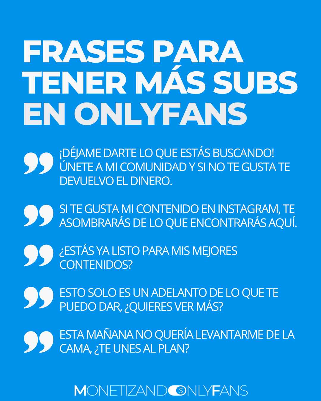 Frases para tener más subs en onlyfans