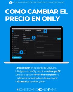 Qué precio poner en suscripcion de Onlyfans, fotos, videos..