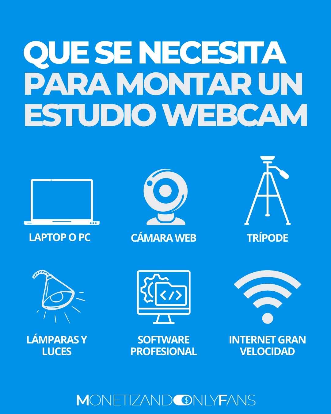 Qué se necesita para montar un estudio webcam