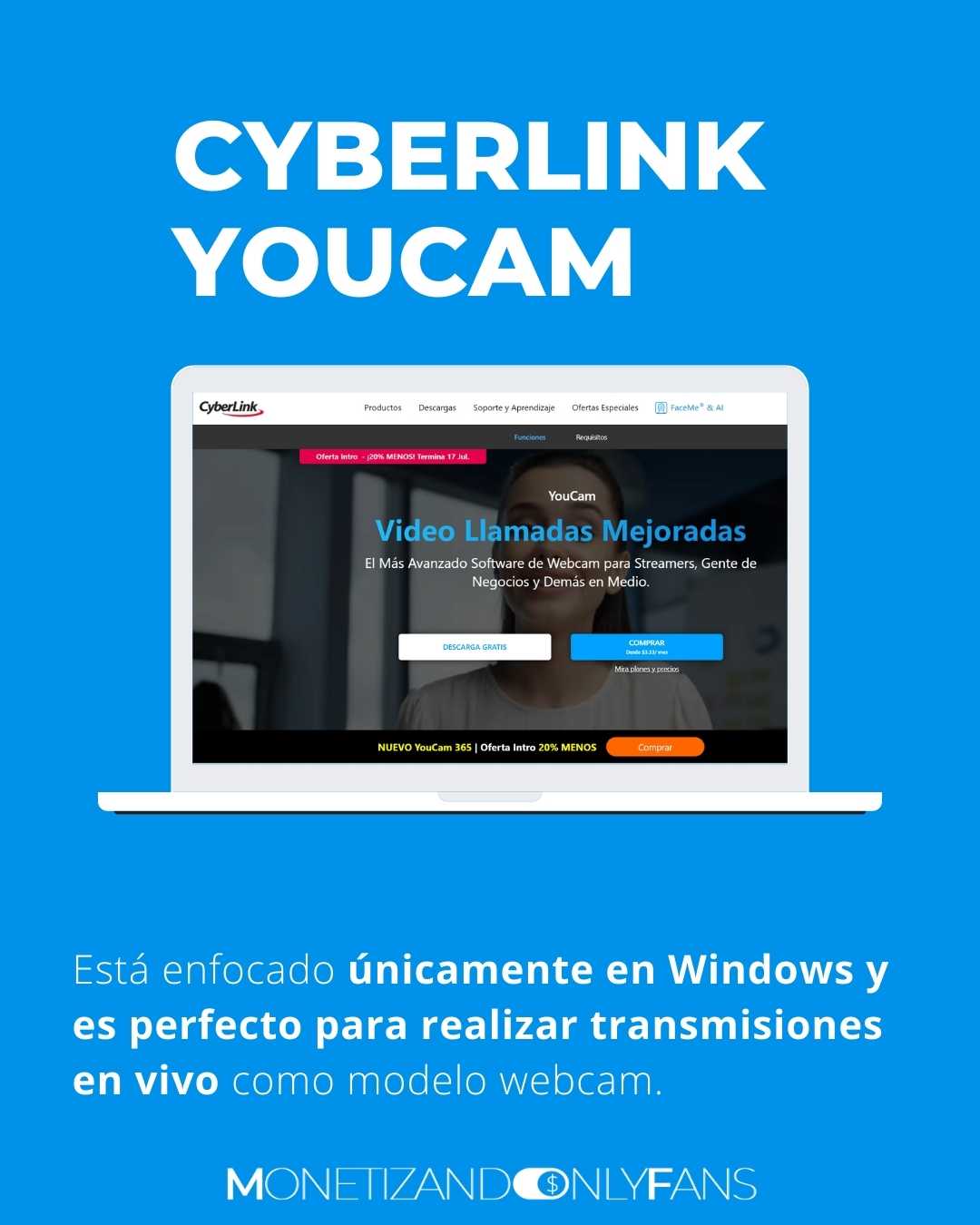 Cyberlink YouCam programa para grabar con webcam