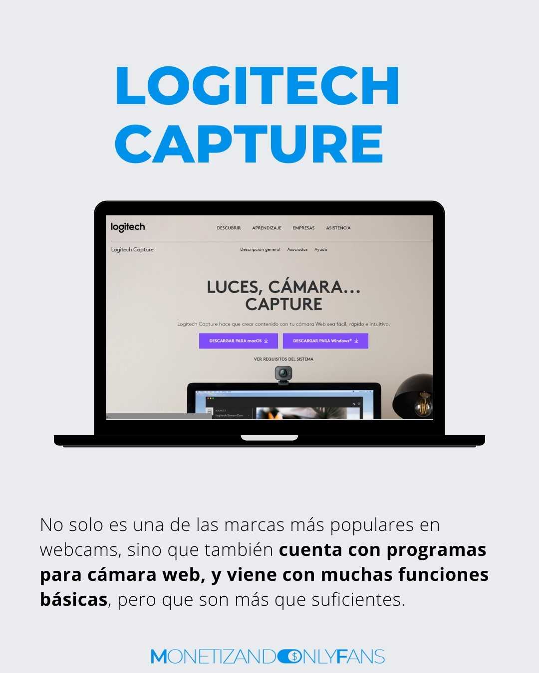 Logitech Capture programa para usar camara web