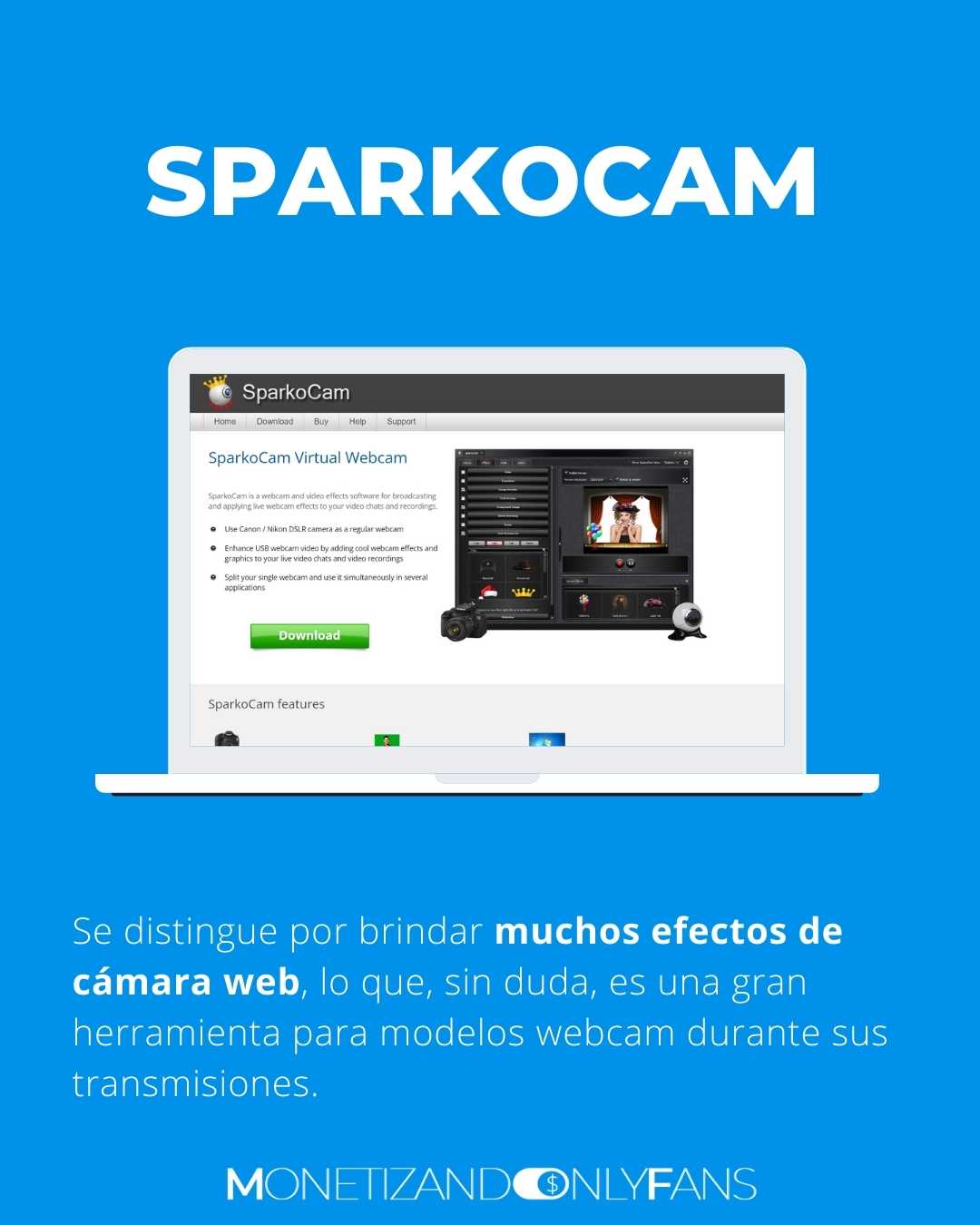 SparkoCam camara web software